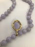 Lavender quartz Necklace + Pendant + earring Set