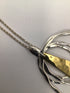 RLM Studio Silver & Brass Pendant Necklace Hammered