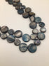 Blue Abalone disk Necklace