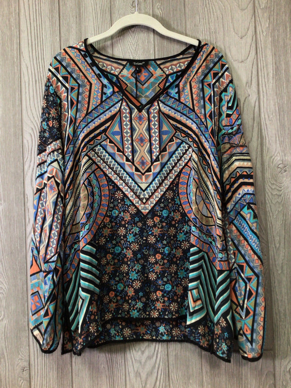 Tolani Blouse Silk Size Large