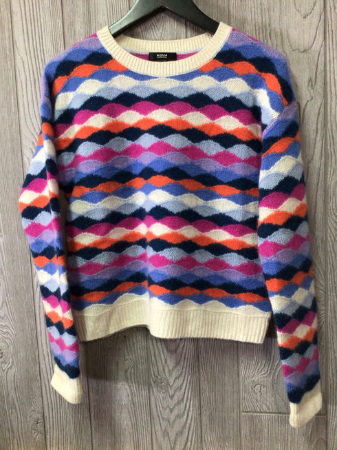 Aqua Sweater Colorful Cashmere Size Small