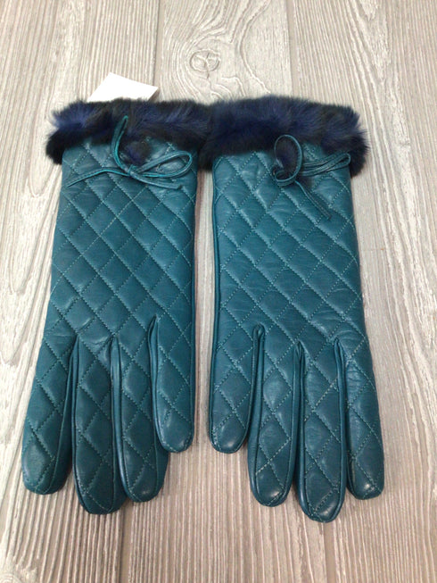 Sermoneta Quilted Cashmere lined Gloves NewSize 8