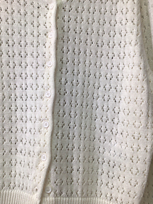 Demylee Pointelle Cardigan Cotton-linen Size Medium