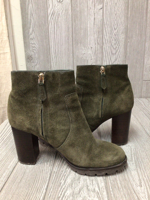 Tory Burch Sophia Suede Heel Lug sole Ankle Boots Size 7.5