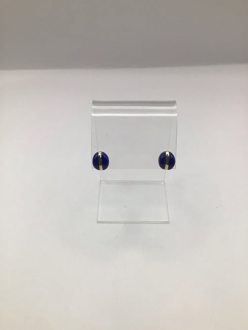 Lapis in 18k gold stud Earrings