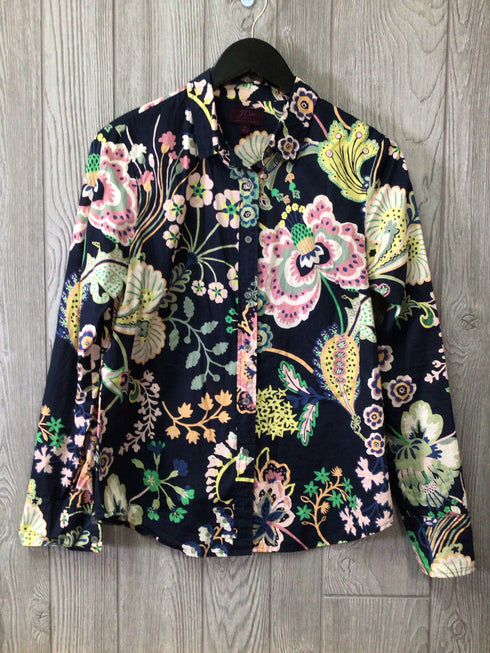 J Crew Liberty Fabric Cotton Voile Blouse Size 10