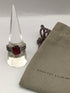 David Yurman Garnet Diamond 3-cable Ring