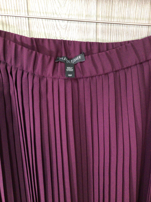 Eileen Fisher Skirt Silk Pleat Size 10P