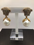 Versace Medusa Faux Pearl Earrings pre-owned