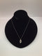 White Gold Bell Flower Pendant Vintage Necklace