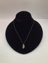 White Gold Bell Flower Pendant Vintage Necklace
