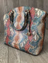 Brahmin Large Duxbury Satchel Mulit All Over Snake Leather Purse Pre-owned