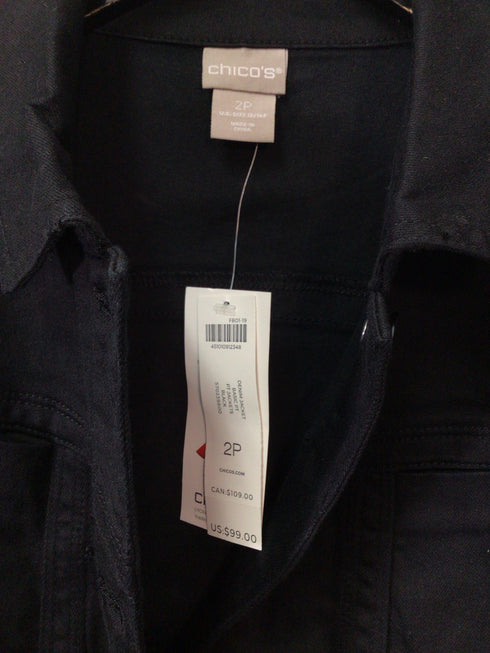 Chico's Denim Jacket Size 2P New