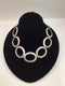 Hammered Sterling Oval Link Necklace
