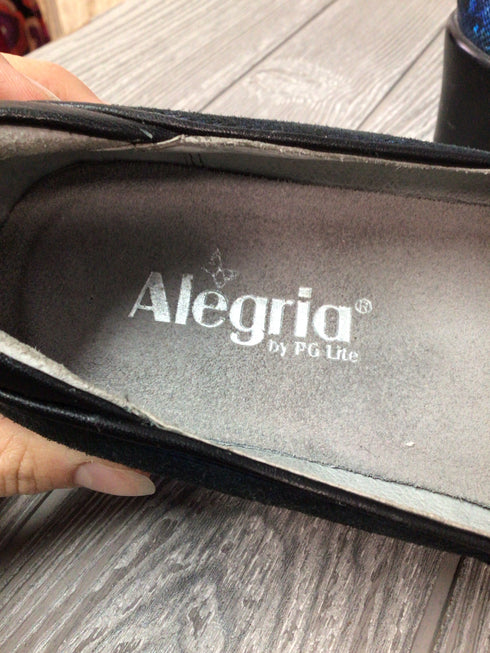Alegria Leather Sparkle Mules Size 9