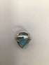 Silver Teardrop Larimar Ring sz 7