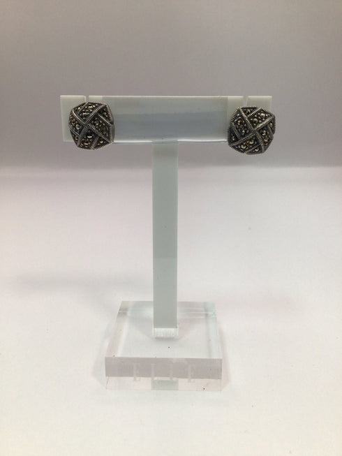 Judith Jack Oxidized Silver Marcasite Earrings