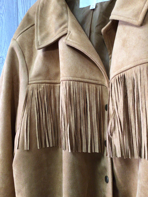 Pilcro faux-suede Fringe Jacket Size 2X