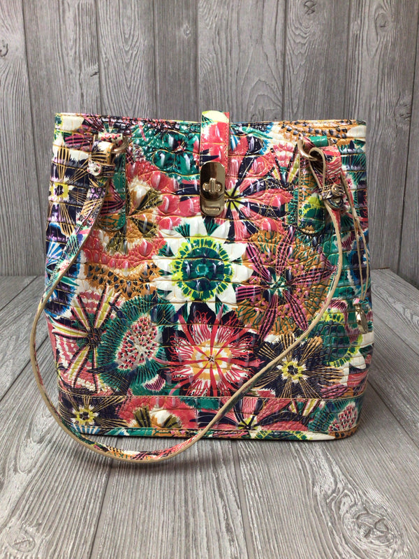 Brahmin Fiora Desert Bloom Melbourne Leather Bucket Pre-owned