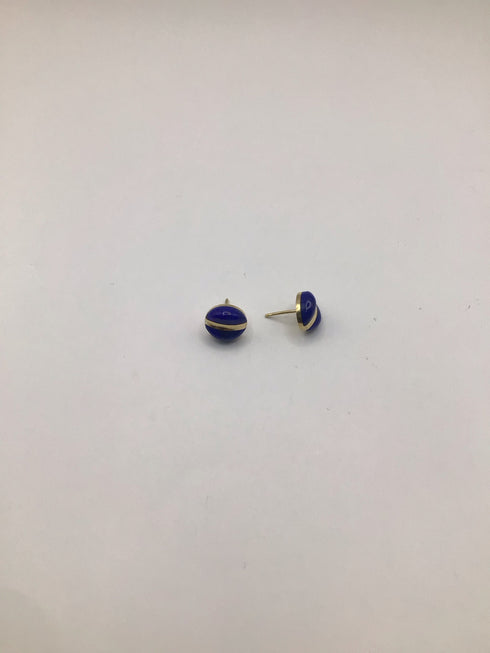 Lapis in 18k gold stud Earrings