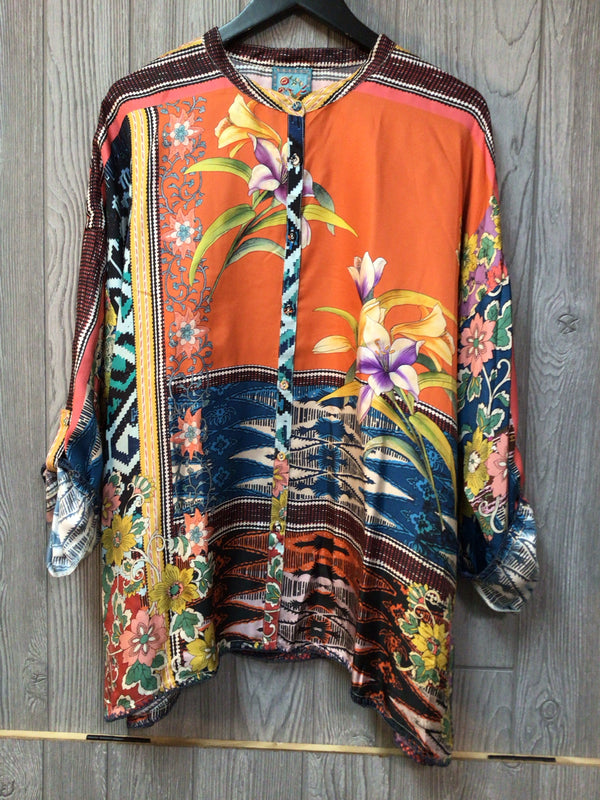 Johnny Was Top Silk Size Large New