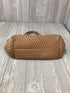 Anthropologie Faux Leather Woven Tote