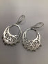 Silver Drop Crystal Earrings