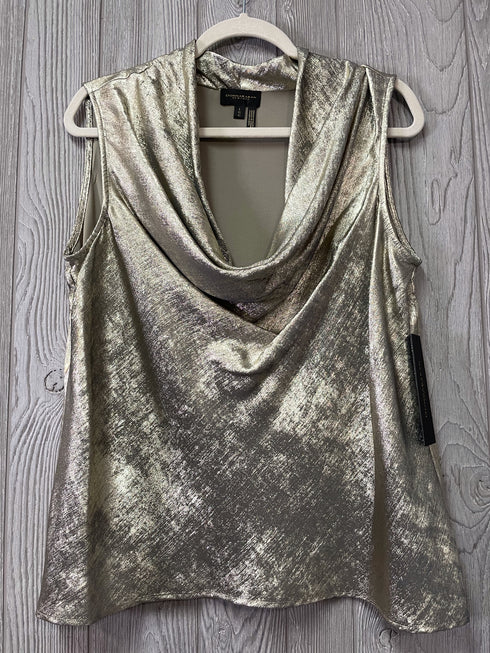 Donna Karan Metallic Top Size Large New
