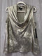 Donna Karan Metallic Top Size Large New