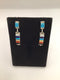 Artisans Silver Drop Inlay Earrings