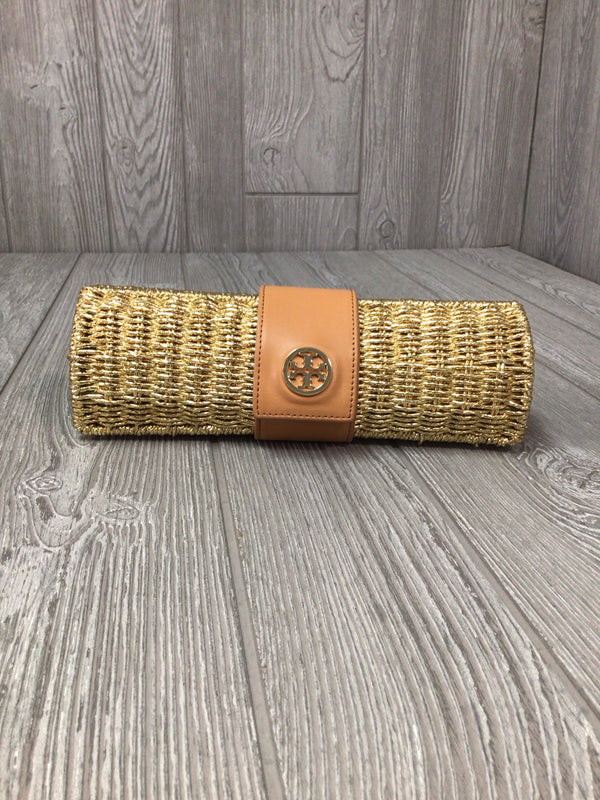Tory Burch Metallic Wicker clutch Evening Bag