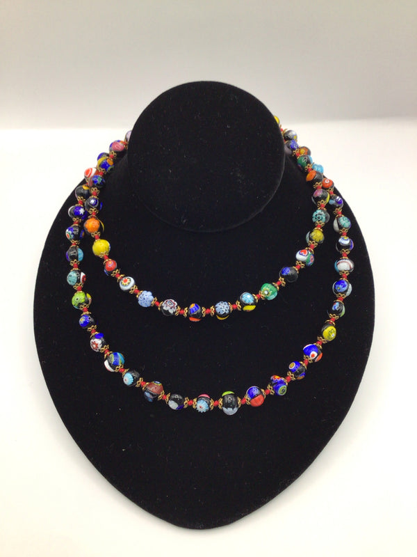 Vintage Murano Glass Millefiore Necklace