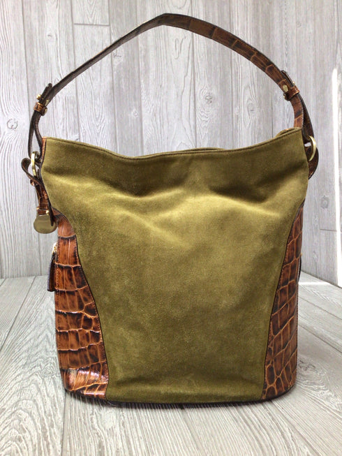 Brahmin Hobo Suede Leather