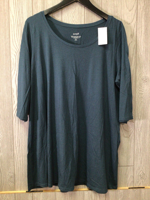 J Jill Ballet Sleeve Tunic T-shirt Size X-Large-Petite New