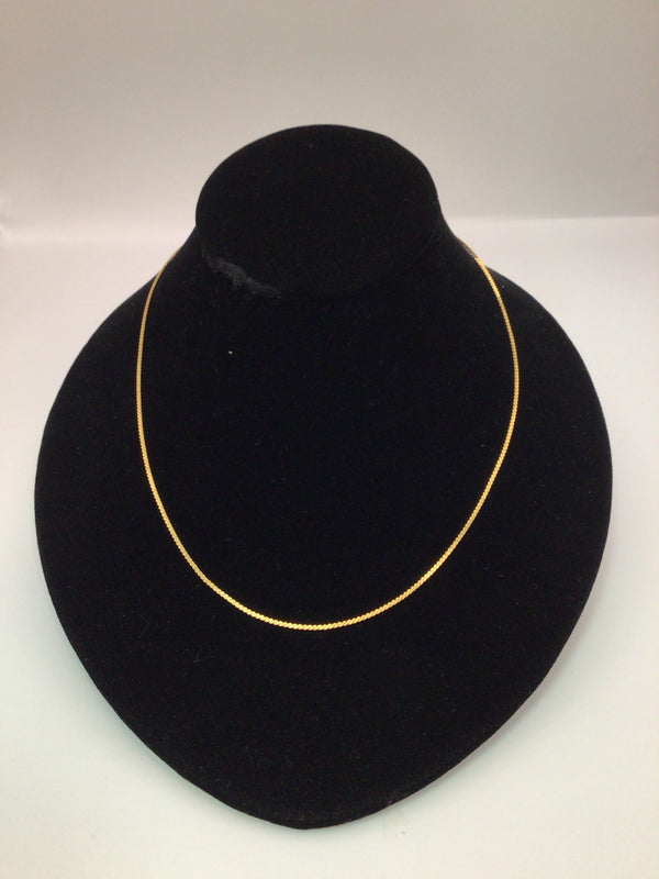 14k Gold Serpentine Necklace 17"