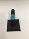 Silver Teardrop Larimar Ring sz 7