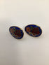 Vintage Cloisonne Heart Shape SET Necklace and Earrings