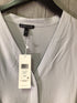 Eileen Fisher V-neck silk Shirt Inksy Size Large New