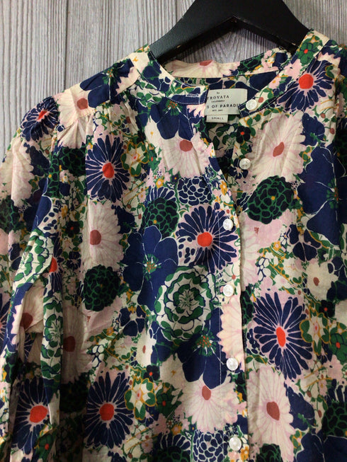 Trovata Birds of Paradise Blouse Cotton Voise Size Small