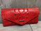 Brahmin Veronica Carnation Melbourne Leather Flap clutch Wallet pre-owned