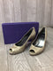 Stuart Weitzman Logo Plainfield Cloud Crystal Snake Pumps Size 7.5