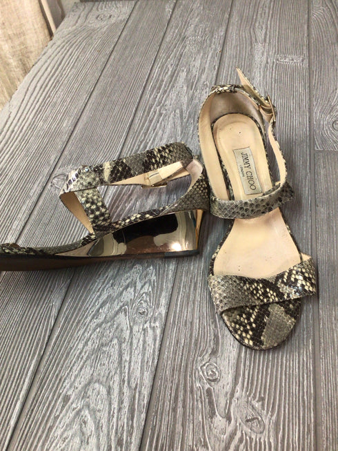Jimmy Choo Snake wedge Sandals Size 10-41