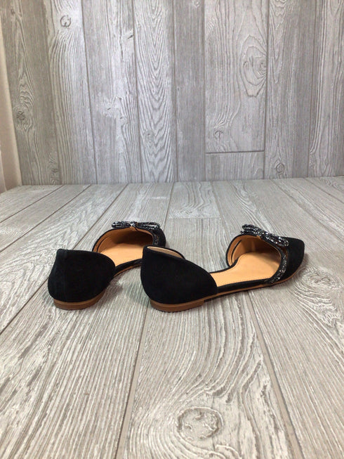 J Crew Glitter Bow Flats Size 5.5