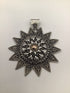 Merav Sterling & 18k sunflower Pendant