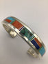 Artisan Turquoise Inlay Sterling Cuff Bracelet