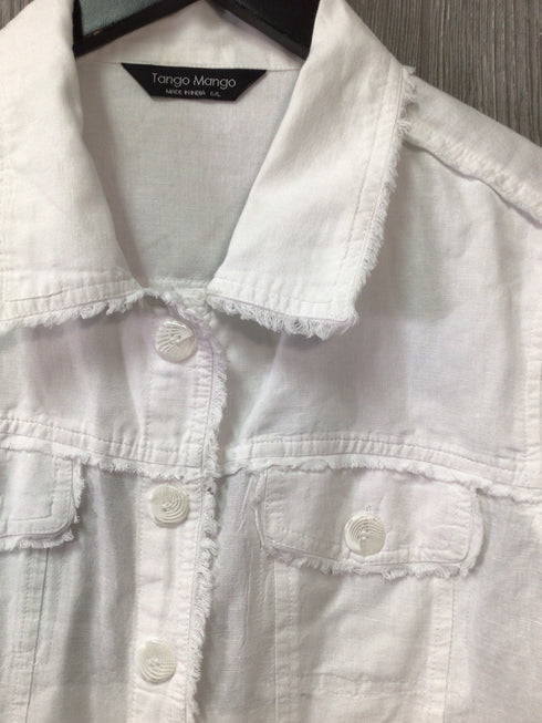 Tango Mango Linen Jacket Size Large