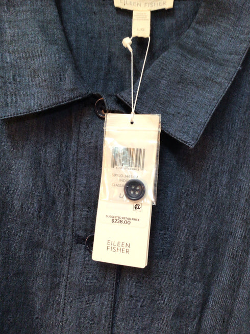 Eileen Fisher Jacket Handkercheif linen Size Large New