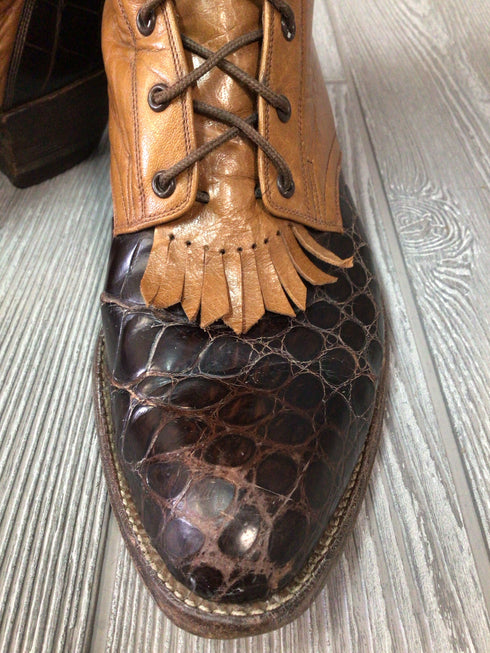 D.W. Frommer II Packer Cowboy Boots Handmade Rare Vintage Women's Size 8