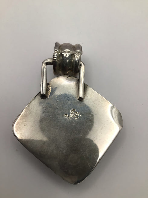 Sterling + Abalone Vintage Mexico TV-102 SET Pendant and Earrings