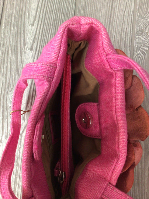 Paolo Masi Pink Linen Mini Tote New